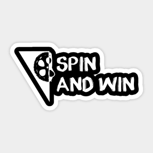 Spin and Win Cycling-Biking Workout Design Sticker